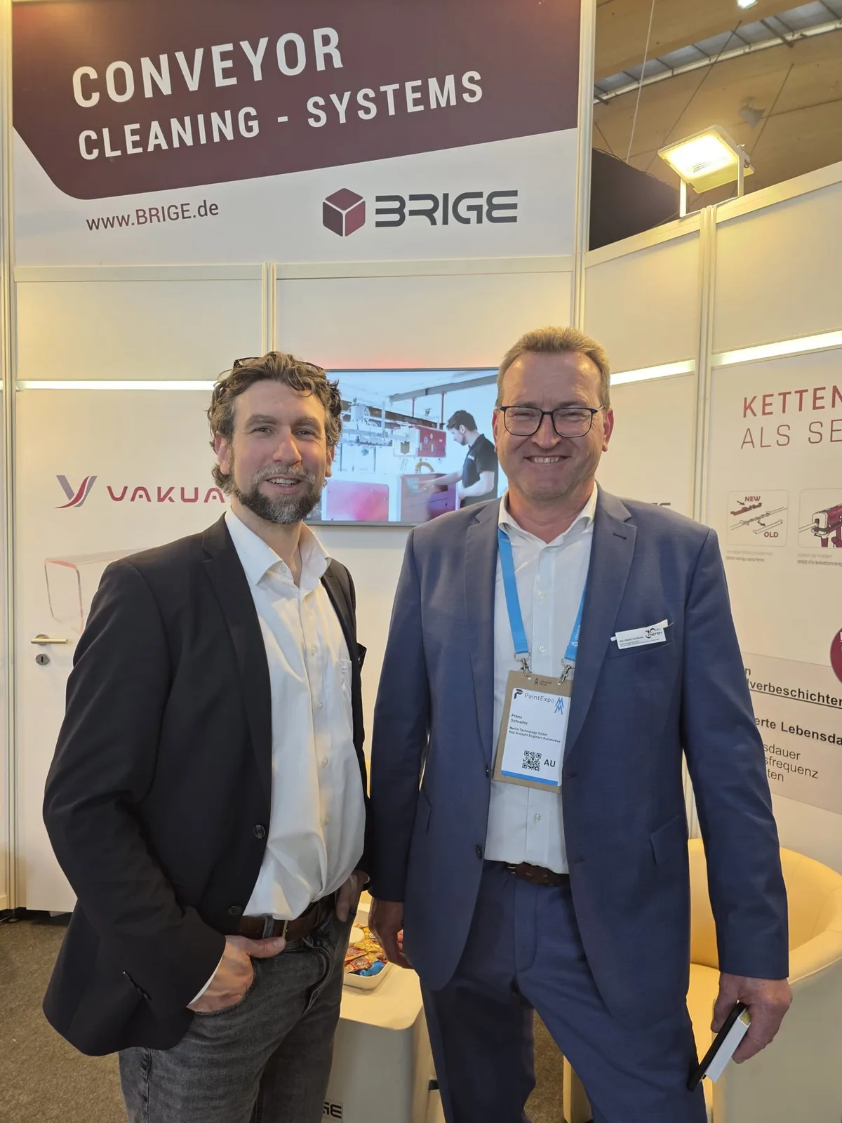 Ing. Franz Schrems und Kent Bridgewater am BRIGE Messestand